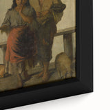 Realism Art Print - A Gypsy with a Gypsy Woman, Rustic Canvas Art