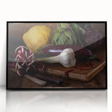 Rustic Italian Kitchen Art – Garlic, Eggplant & Citrus Wall Print