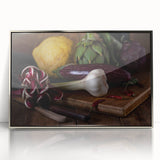 Rustic Italian Kitchen Art – Garlic, Eggplant & Citrus Wall Print