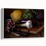 Rustic Italian Kitchen Art – Garlic, Eggplant & Citrus Wall Print