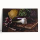 Rustic Italian Kitchen Art – Garlic, Eggplant & Citrus Wall Print