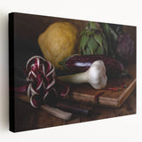 Rustic Italian Kitchen Art – Garlic, Eggplant & Citrus Wall Print