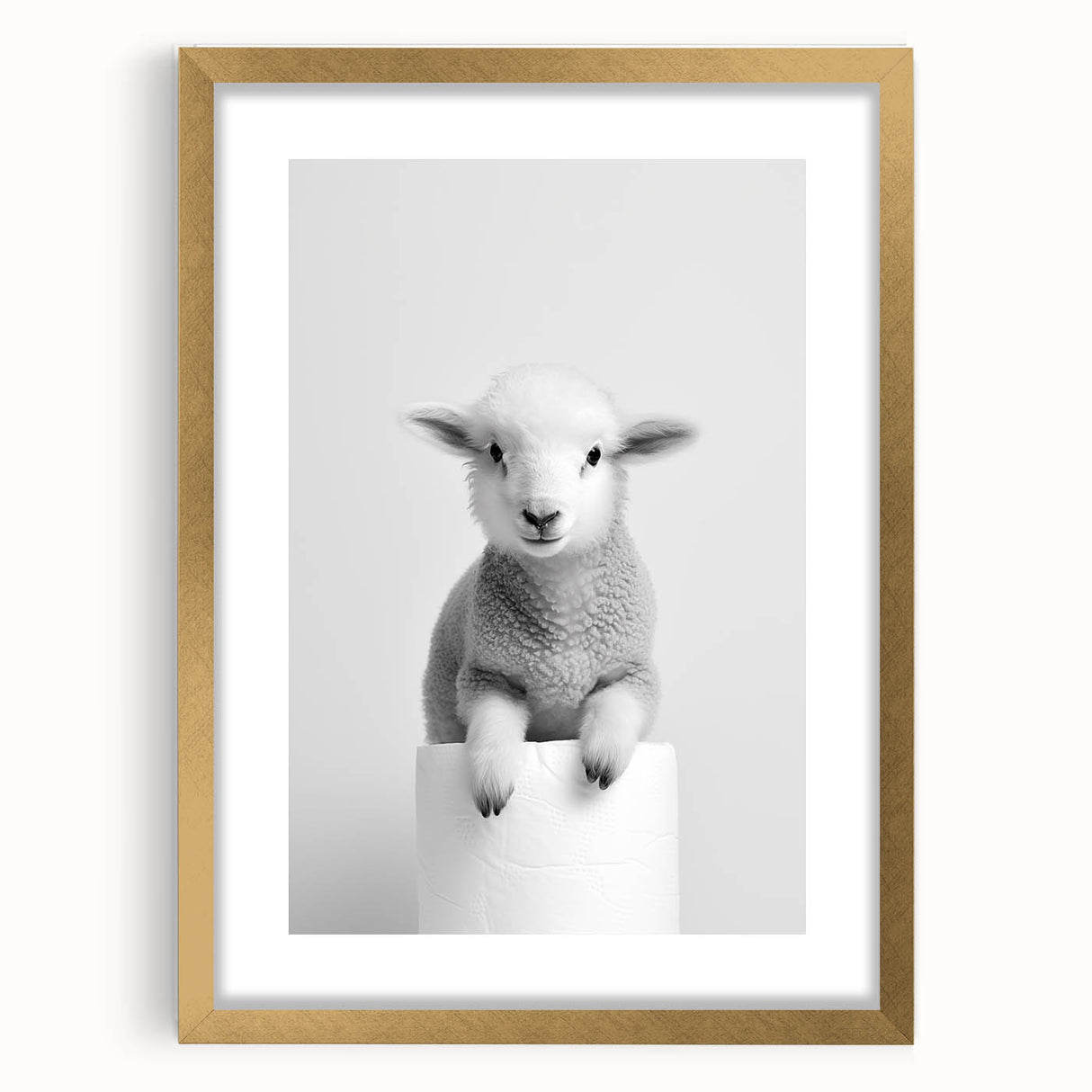 Bathroom Picture Frames - Minimalist Lamb Wall Decor for Modern Spaces