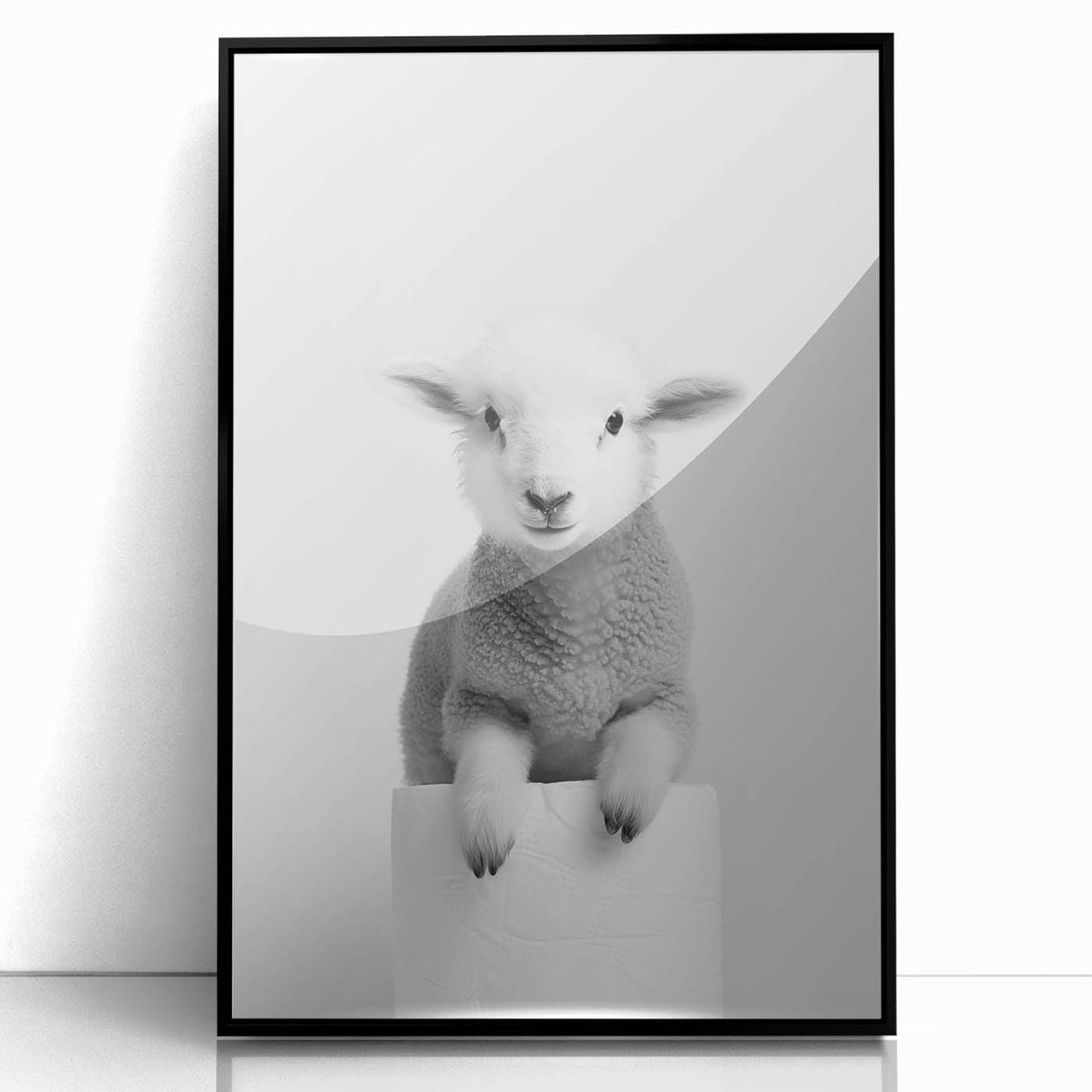 Bathroom Picture Frames - Minimalist Lamb Wall Decor for Modern Spaces
