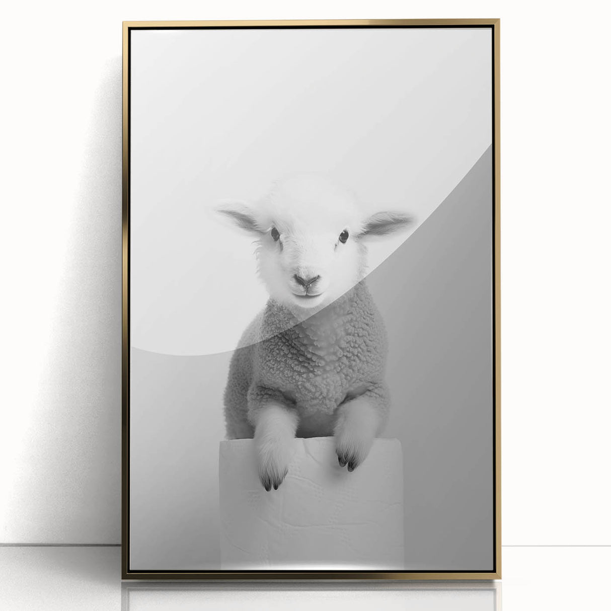 Bathroom Picture Frames - Minimalist Lamb Wall Decor for Modern Spaces