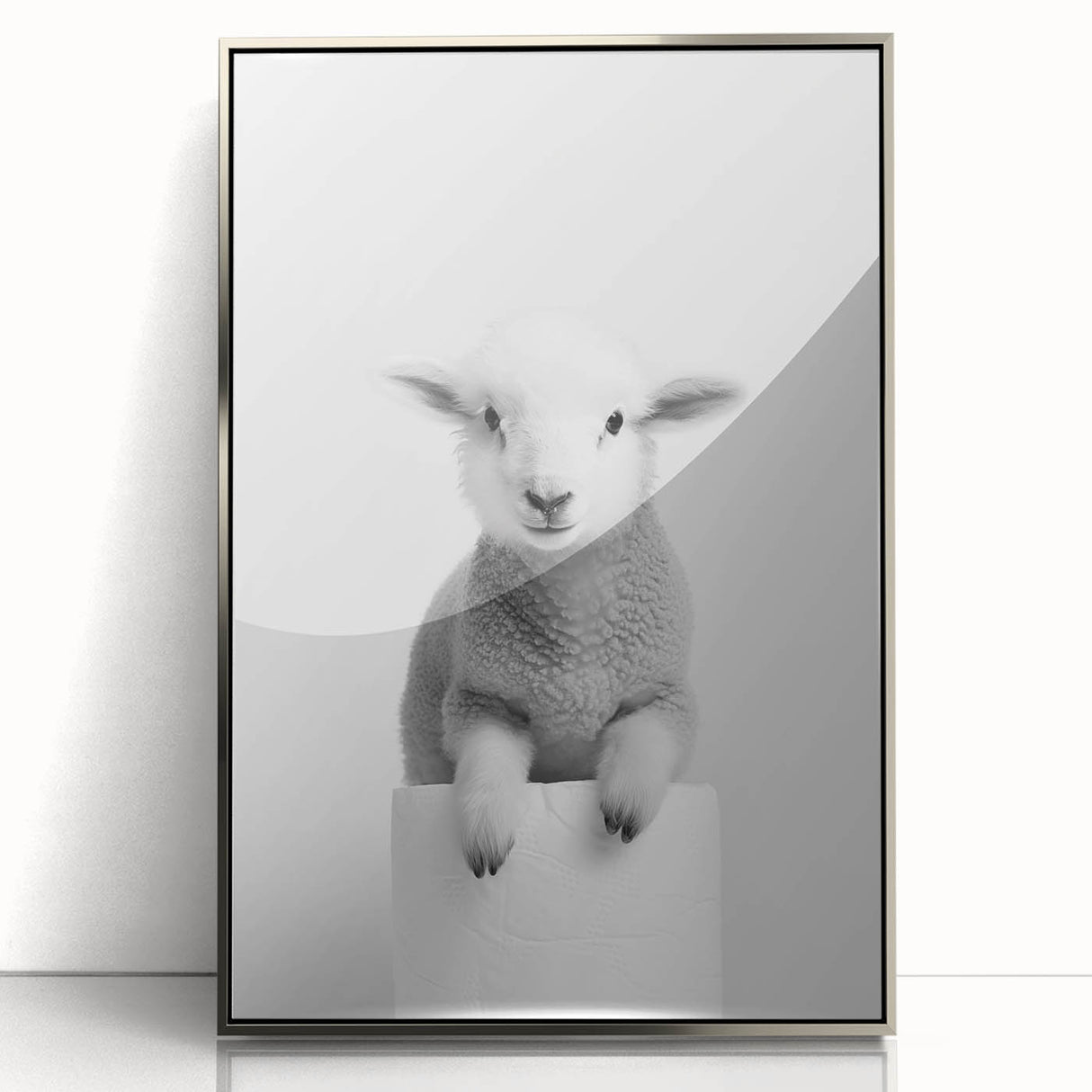 Bathroom Picture Frames - Minimalist Lamb Wall Decor for Modern Spaces