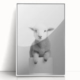 Bathroom Picture Frames - Minimalist Lamb Wall Decor for Modern Spaces