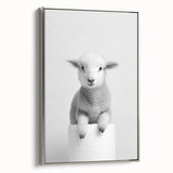 Bathroom Picture Frames - Minimalist Lamb Wall Decor for Modern Spaces