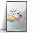 All Day Rainbow Wall Art - Kids Inspirational Playroom Decor