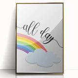 All Day Rainbow Wall Art - Kids Inspirational Playroom Decor