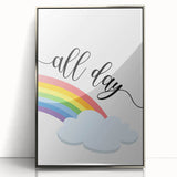 All Day Rainbow Wall Art - Kids Inspirational Playroom Decor
