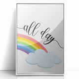 All Day Rainbow Wall Art - Kids Inspirational Playroom Decor