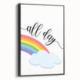 All Day Rainbow Wall Art - Kids Inspirational Playroom Decor
