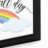 All Day Rainbow Wall Art - Kids Inspirational Playroom Decor