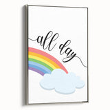 All Day Rainbow Wall Art - Kids Inspirational Playroom Decor