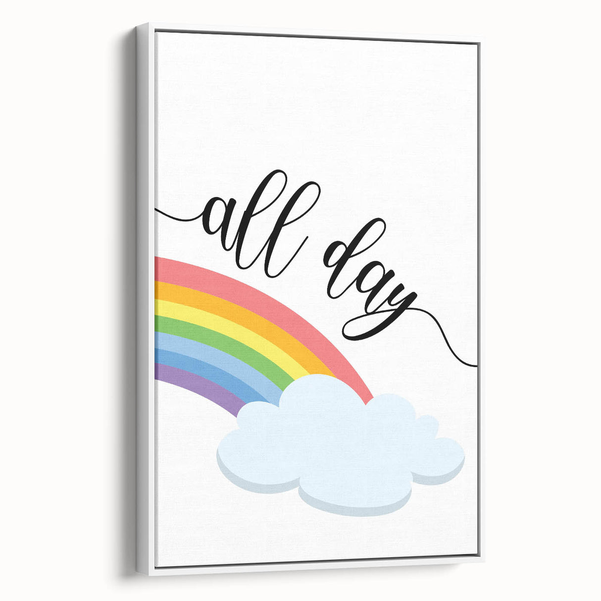 All Day Rainbow Wall Art - Kids Inspirational Playroom Decor