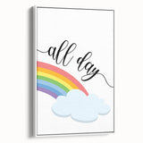 All Day Rainbow Wall Art - Kids Inspirational Playroom Decor