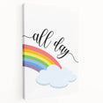 All Day Rainbow Wall Art - Kids Inspirational Playroom Decor