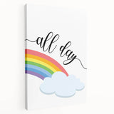 All Day Rainbow Wall Art - Kids Inspirational Playroom Decor