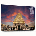 Large abstract wall art depicting a vibrant Indian landscape on acrylic glass, ideal for bedroom or dining room decor.