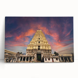 Black and white photograph of Indian scenery on stretched canvas, suitable as large kitchen wall art or for bedroom.