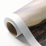Art deco poster of a European scenery in Albania, with soft pastel colors; rolled canvas ideal for nursery wall art.