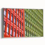 Landscape art painting of London, featuring colorful elements on black canvas, in a silver frame, ideal for office decor.