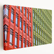 London skyline depicted in muted gray and blue tones on a large stretched canvas, suitable for kitchen wall art.
