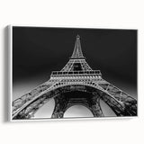 Vintage poster art of a Parisian scene in vibrant colors on extra large framed canvas, ideal for living room decor.