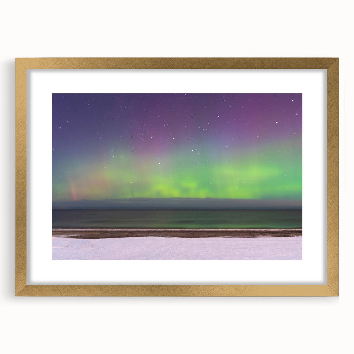 Abstract art print of a European landscape in muted earth tones on a framed canvas, ideal for dining room decor.