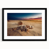 Extra large framed abstract art print featuring textured, colorful depiction of a European Lithuanian scenery.