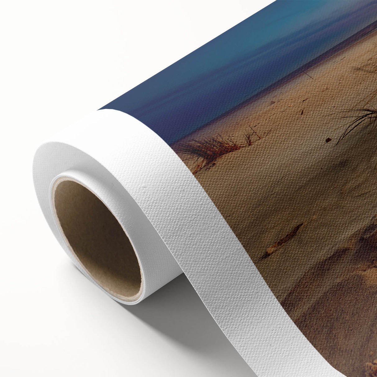 Art deco poster of a Lithuanian landscape on rolled canvas, featuring pastel shades, ideal for nursery wall art.
