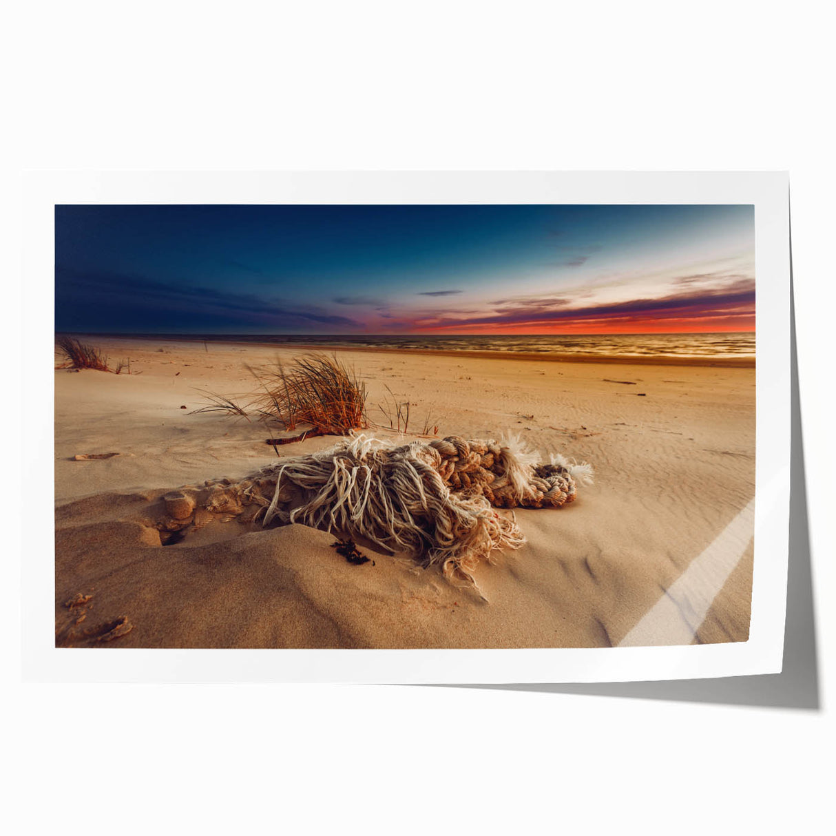 Extra large rolled print of a European Lithianian scenery featuring soft pastel floral designs.