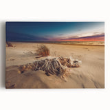 Black and white large art print of a Lithuanian landscape on stretched canvas, ideal for kitchen wall art or bedroom decor.