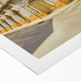 Art deco poster of a Bolivian landscape in muted earth tones on rolled canvas, suitable for dining room decor.