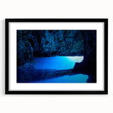 Extra large abstract art print of a colorful, textured Brazilian landscape on a black framed canvas.