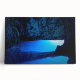 Black and white stretched canvas featuring a scenic view of a Brazilian landscape, ideal for kitchen wall art.