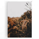 Black and white abstract depiction of fall trees on large stretched canvas, suitable for kitchen art.