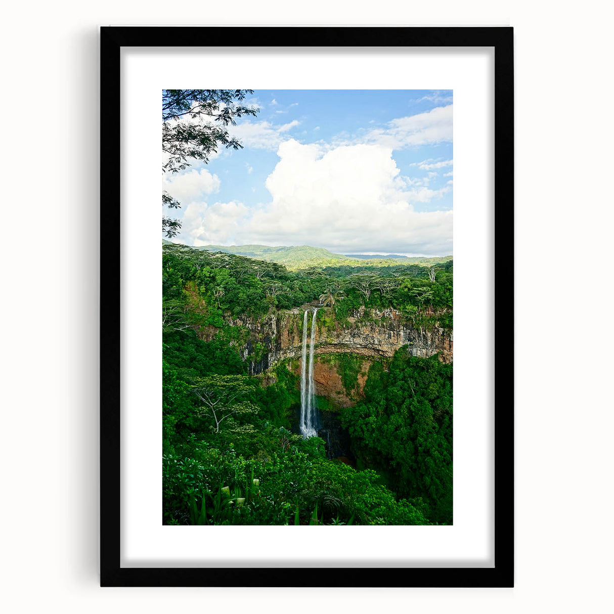 Extra large abstract art print with colorful, textured design on a black framed canvas, ideal for living room decor.