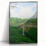 Mid-century modernist art depicting spring season in muted pastel colors on a framed acrylic, ideal for nursery wall art.