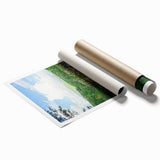 Extra large rolled print featuring vibrant spring floral art, ideal for classy bathroom or large living room decor.
