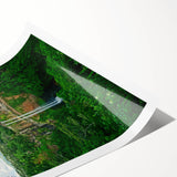 Extra large wall art featuring line art flowers in pastel shades on a rolled canvas, ideal for large living room decor.