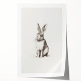 Extra large rolled print depicting a winter floral scene in muted blue and white tones, ideal for dining room wall art.