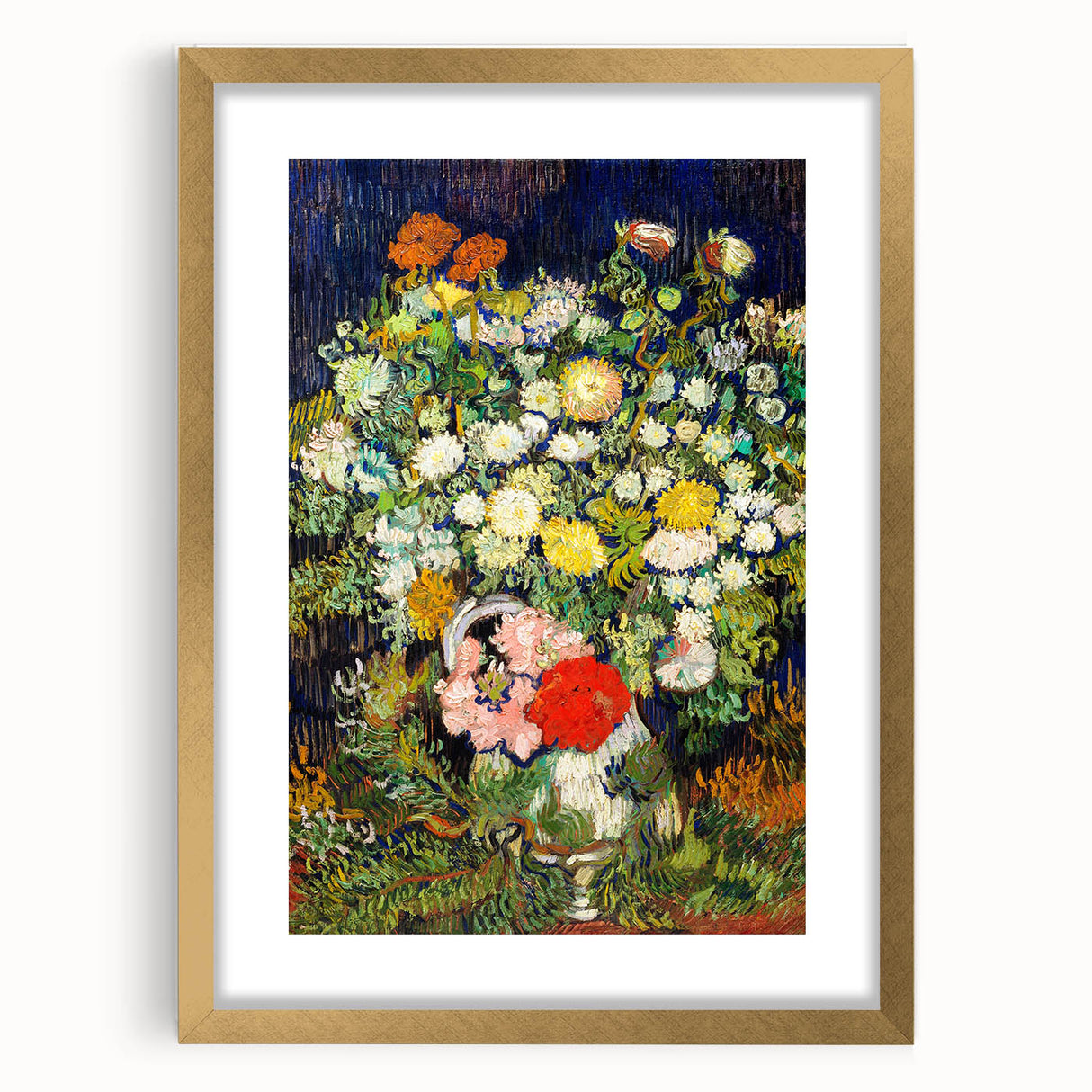 Textured abstract art print in muted earth tones on a framed canvas, suitable for bedroom decor.