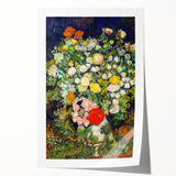 Extra large rolled canvas print featuring a Van Gogh-inspired floral design in vibrant colors.