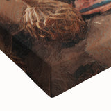 Black and white landscape art painting of a caravan on stretched canvas, suitable for bedroom wall art.