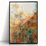 Vibrant Floral Abstract - Modern Living Room Canvas Wall Art
