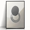 Framed abstract minimalist wall art in black acrylic, showcasing geometric shapes and subtle textures, perfect for modern home decor. Ideal for enhancing contemporary spaces.