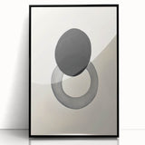 Framed abstract minimalist wall art in black acrylic, showcasing geometric shapes and subtle textures, perfect for modern home decor. Ideal for enhancing contemporary spaces.