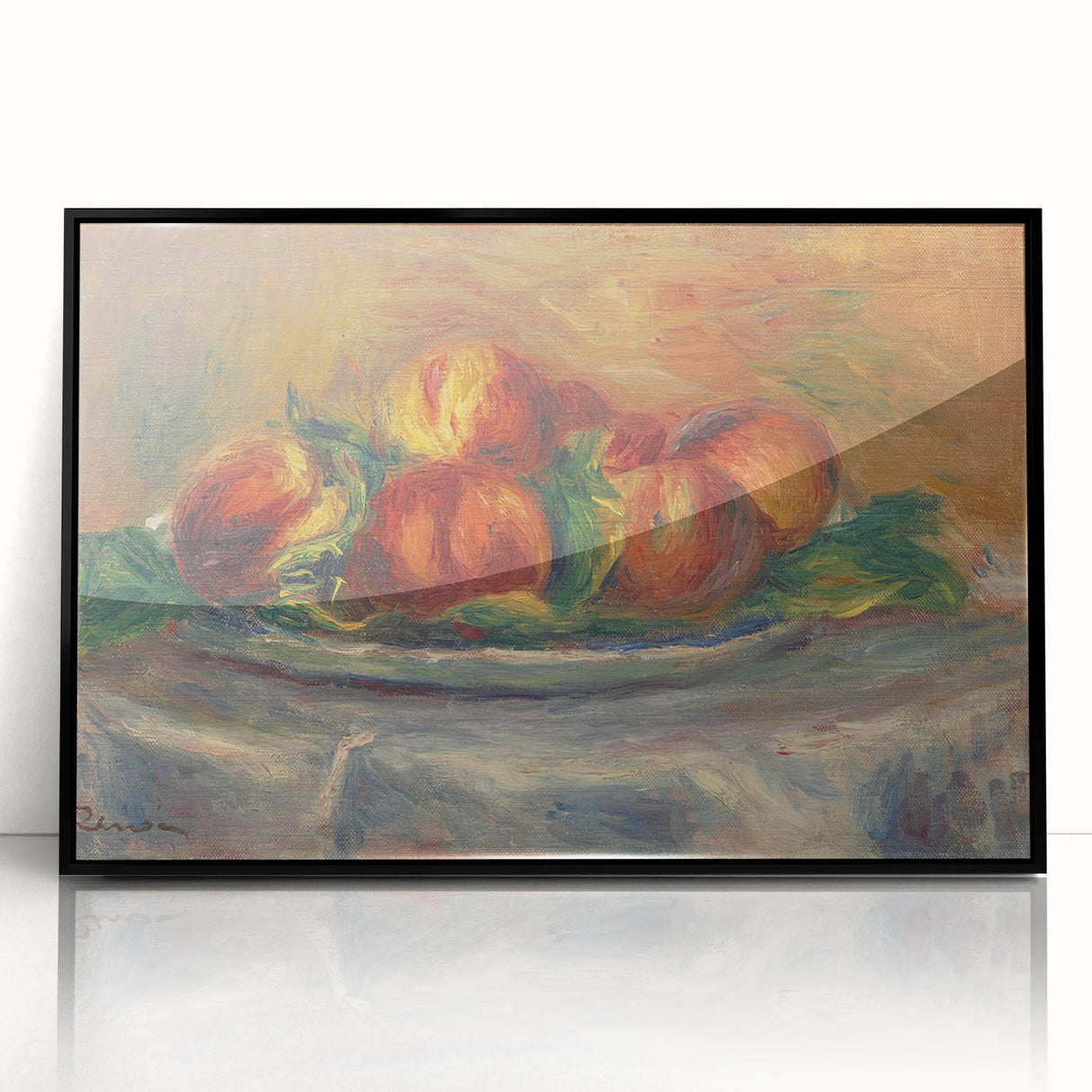 Impressionist Painting – Quiet River and Distant Mountains